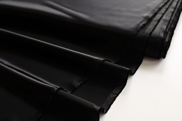 Black Gloss Viscose Duchess Satin
