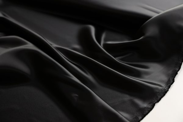 Black Gloss Viscose Duchess Satin