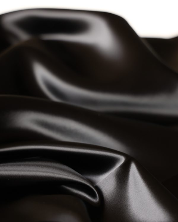 Black Gloss Viscose Duchess Satin