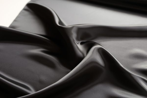 Black Gloss Viscose Duchess Satin
