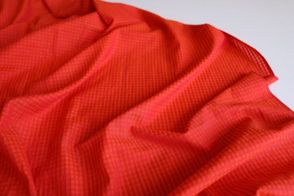 Penny Tomato Red Little Check Cotton