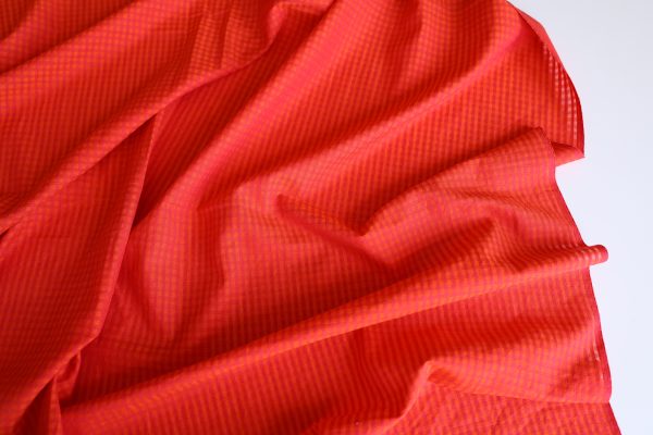 Penny Tomato Red Little Check Cotton