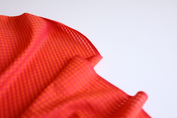 Penny Tomato Red Little Check Cotton