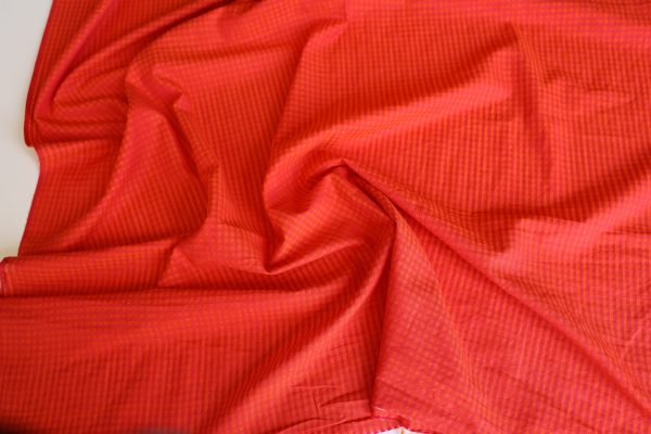 Penny Tomato Red Little Check Cotton