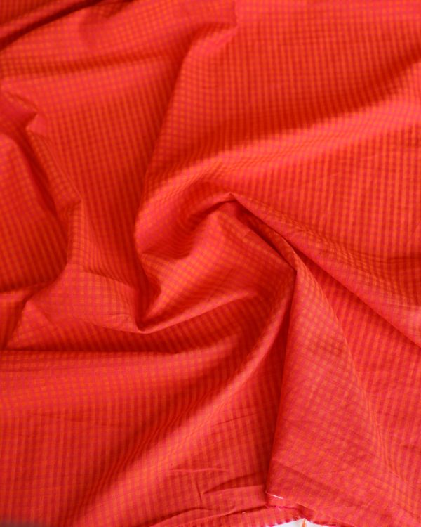 Penny Tomato Red Little Check Cotton