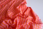Rosalind Pink and Orange Gingham Cotton Seersucker