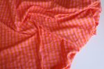 Rosalind Pink and Orange Gingham Cotton Seersucker