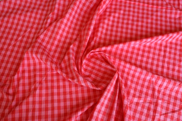 Susie Pink and Red Check Cotton
