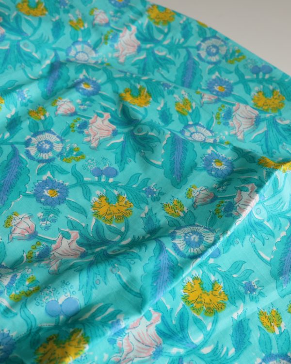 Sister Mintaka Blue Block Print COTTON INDIA-1