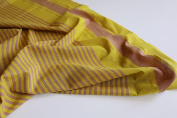 Lizzie Metallic Copper Striped Cotton