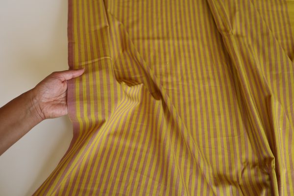 Lizzie Metallic Copper Striped Cotton