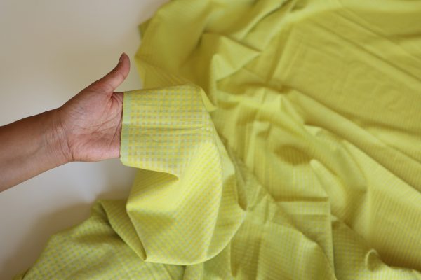 Penny Honeydew Melon Little Check Cotton
