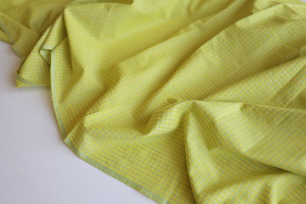 Penny Honeydew Melon Little Check Cotton