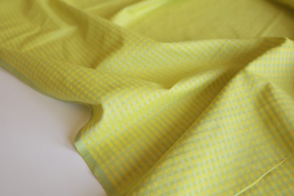 Penny Honeydew Melon Little Check Cotton