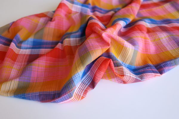 Molly Crinkled Check Cotton