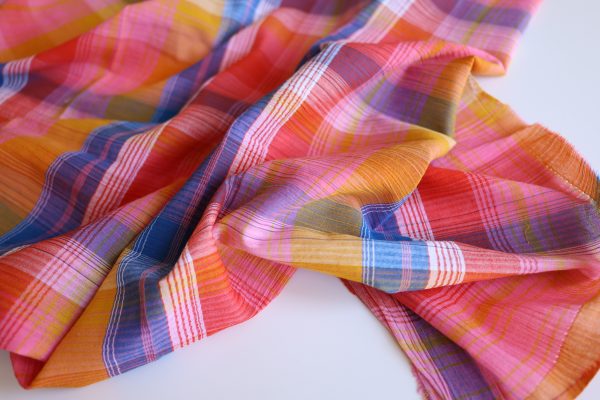 Molly Crinkled Check Cotton