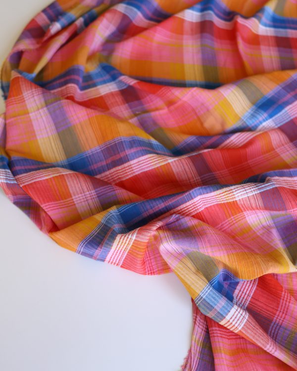 Molly Crinkled Check Cotton