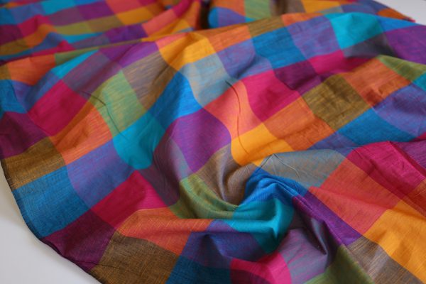 Meg Madras Check Cotton Slub